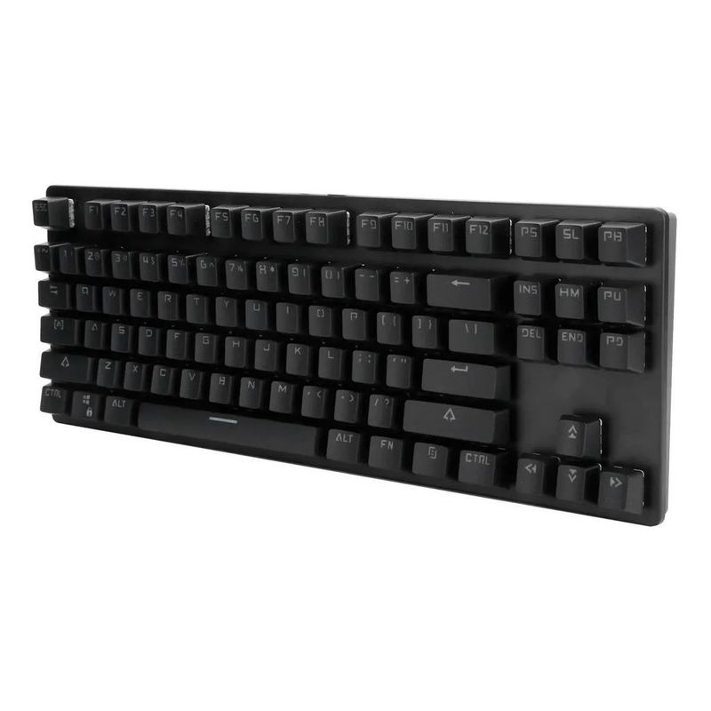 GENERICO - TECLADO MECANICO NEGRO GAMER RETROILUMINADO ERGONOMICO