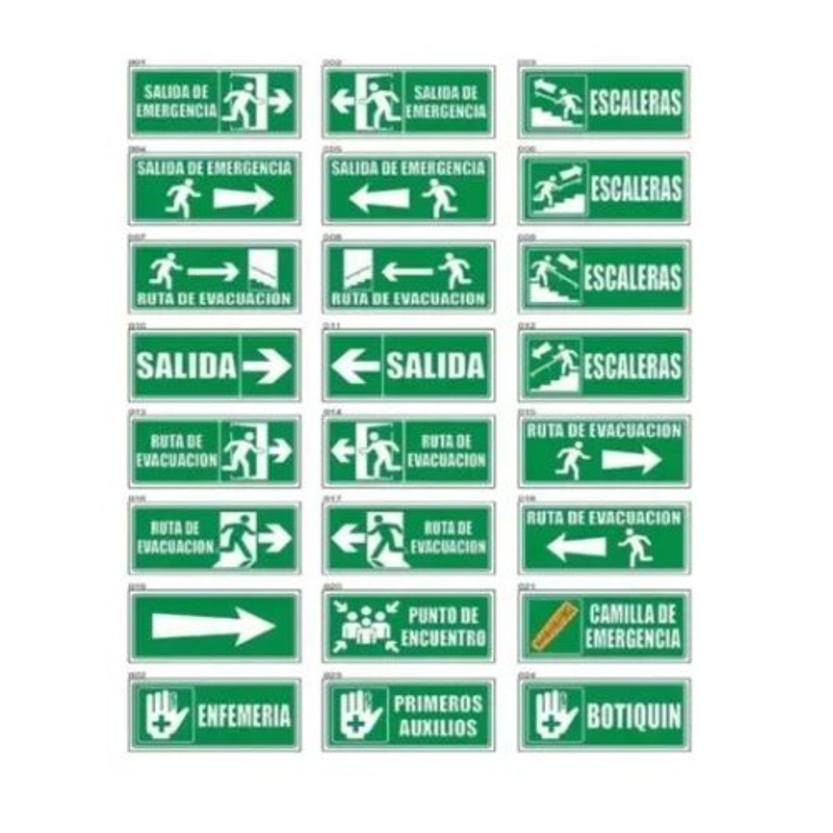 GENERICO - SEÑALIZACION PLACA  DE EVACUACIÒN