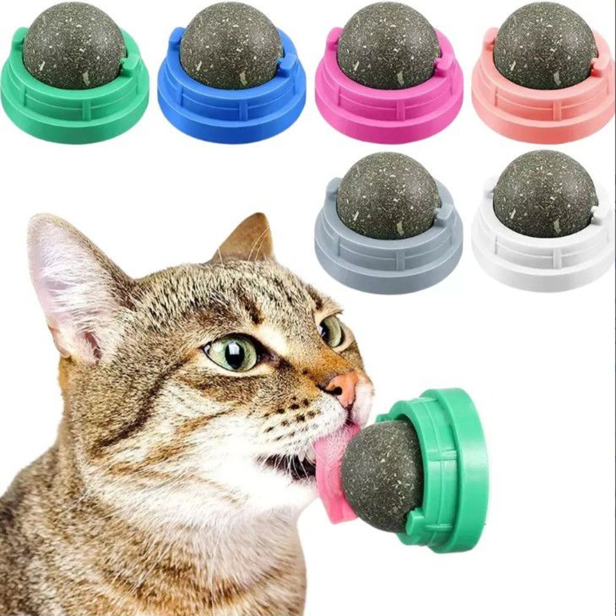WUUFU - Juguete Catnip Hierva Natural Con Adhesivo Para Pared O Piso