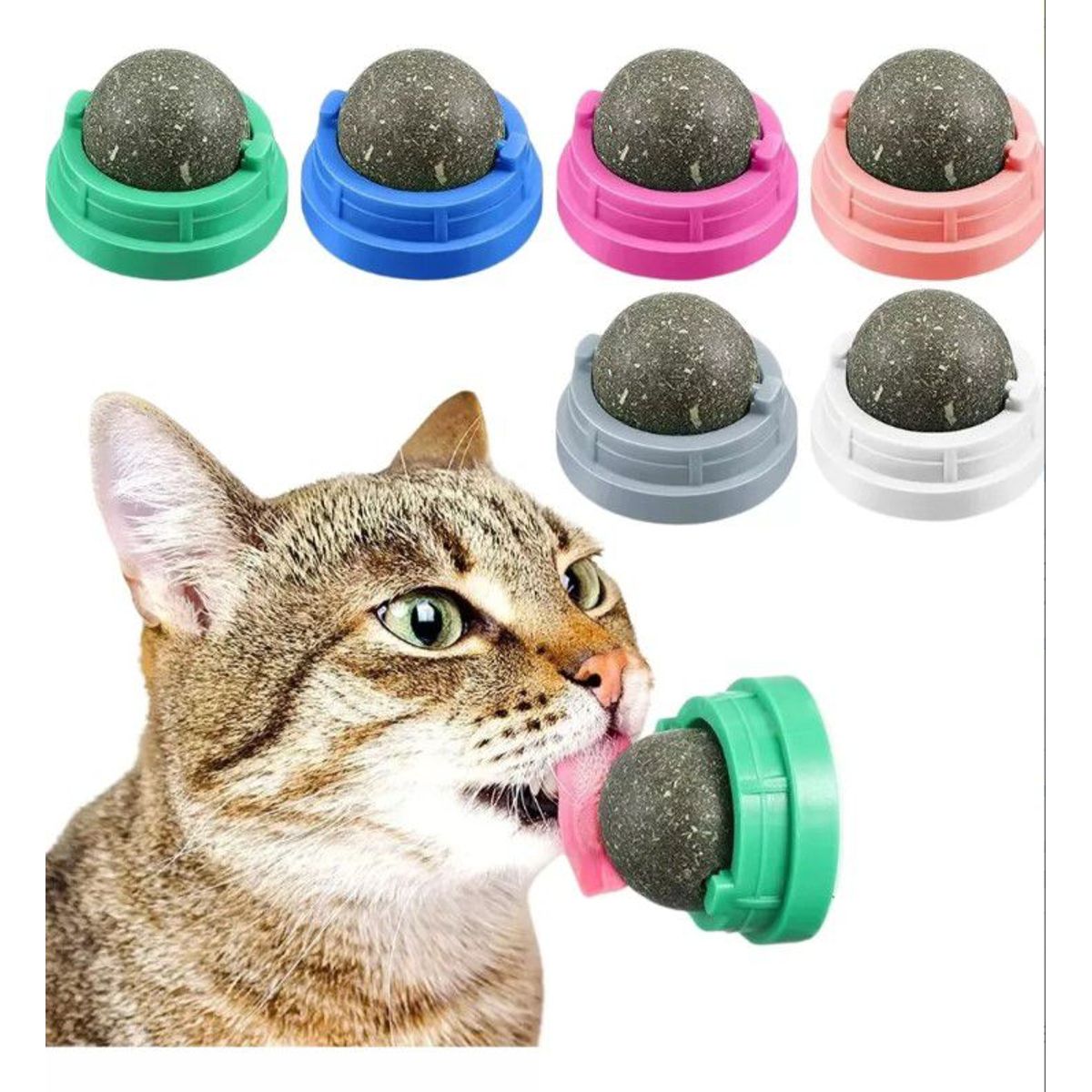 WUUFU - Juguete Catnip Hierva Natural Con Adhesivo Para Pared O Piso