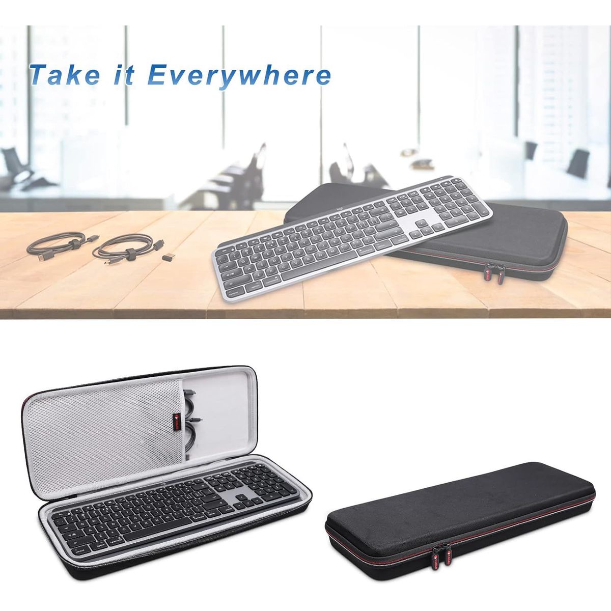 GENERICO - Estuche Rígido Teclado Logitech Mx Keys Inalámbrico 0593