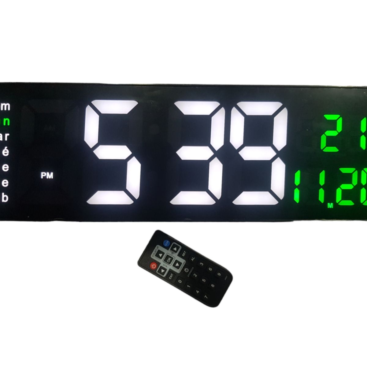 GENERICO - Reloj De Pared Digital con Calendario y 2 Alarmas