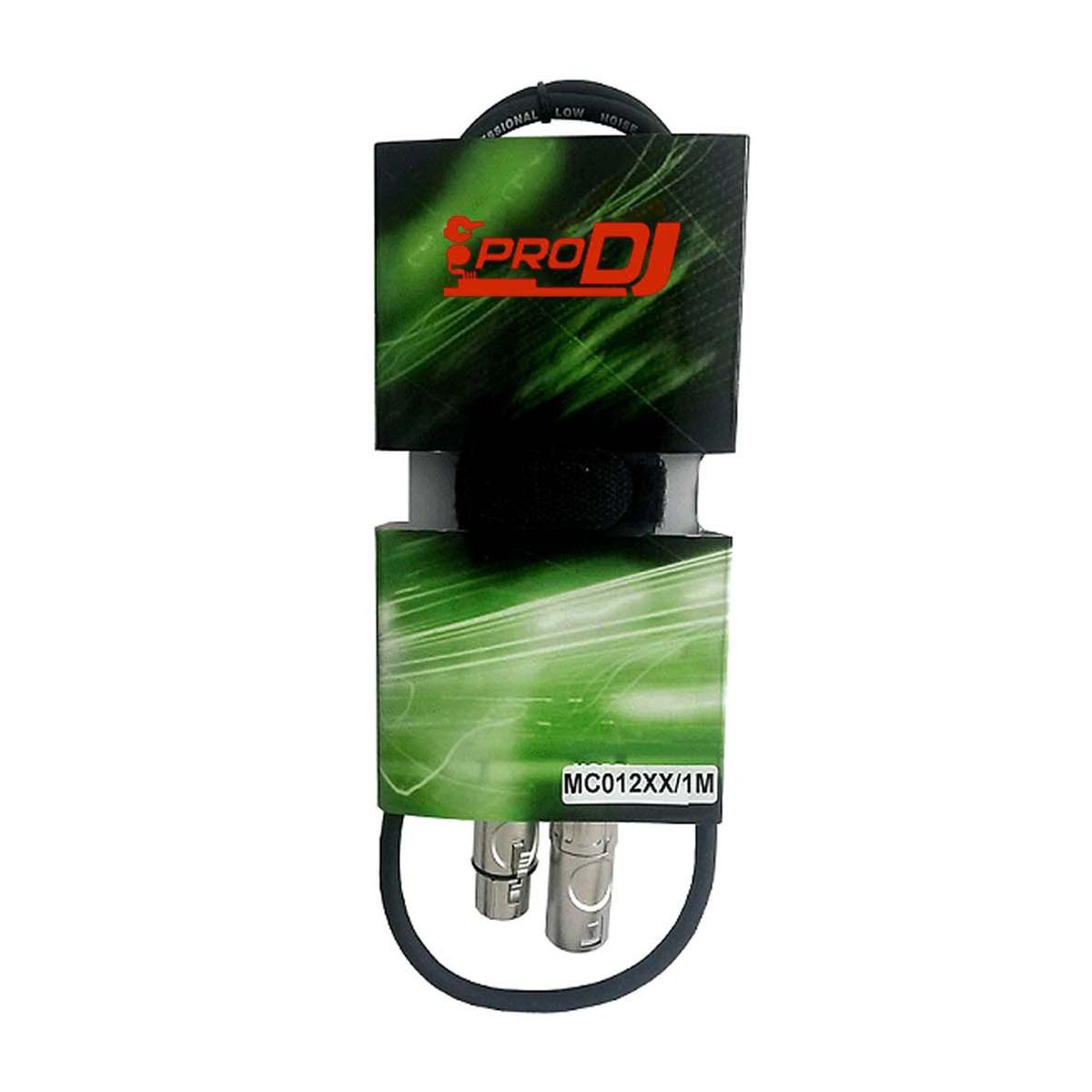 PRO DJ - Cable de micrófono PRO DJ XLR de 1 metros Negro