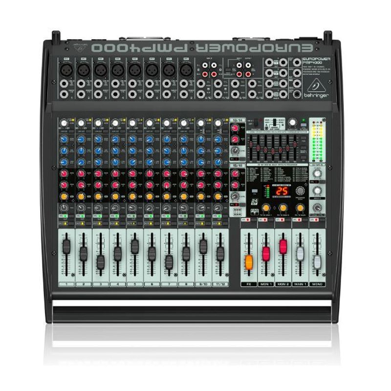BEHRINGER - Consola amplificada 1600 Watts 16 canales BEHRINGER PMP4000 Negro