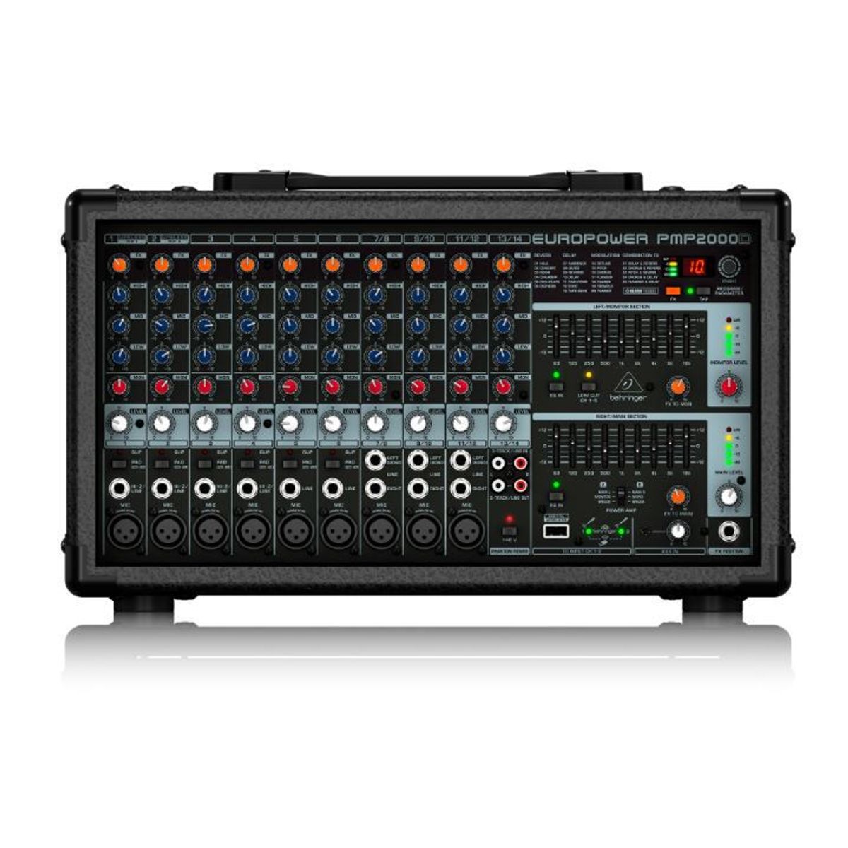 BEHRINGER - Consola amplificada BEHRINGER 2000W 14 Canales PMP2000D Negro