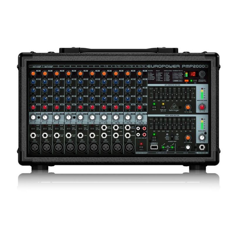 BEHRINGER - Consola amplificada BEHRINGER 2000W 14 Canales PMP2000D Negro