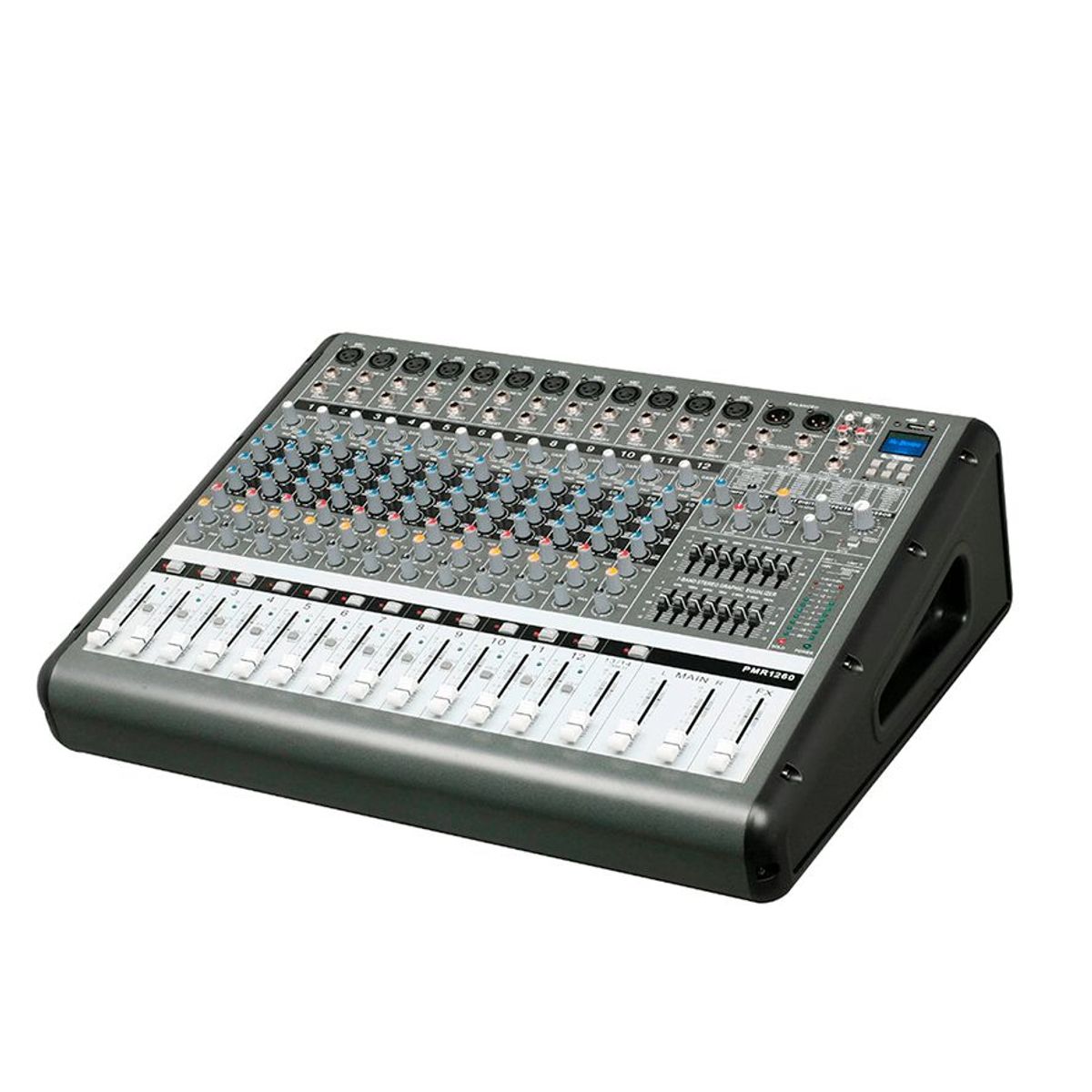 PRO DJ - Consola ampliificada 1300W 12 canales PRO DJ PMR1260 Negro