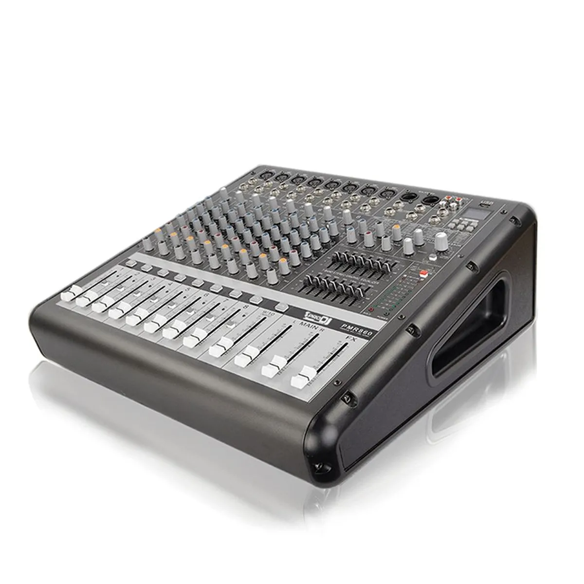 PRO DJ - Consola amplificada 1300W 8 canales PRO DJ PMR860 Negro