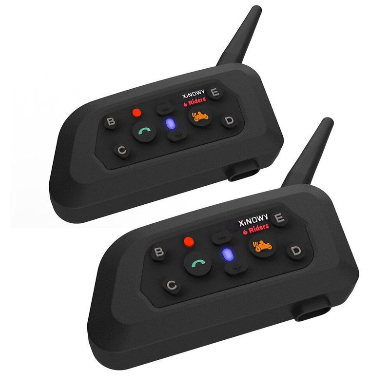 GENERICO - Intercomunicadores V6 Pro Para Casco De Moto 2 Unidades