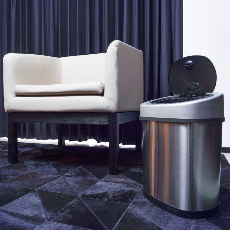 NINESTARS - Papelera con sensor de movimiento 12Lt Ninestars