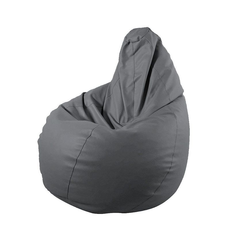 DORMIPUFF - Puff CueroSintetico Silla Pera Grande Gris Dormipuff sas