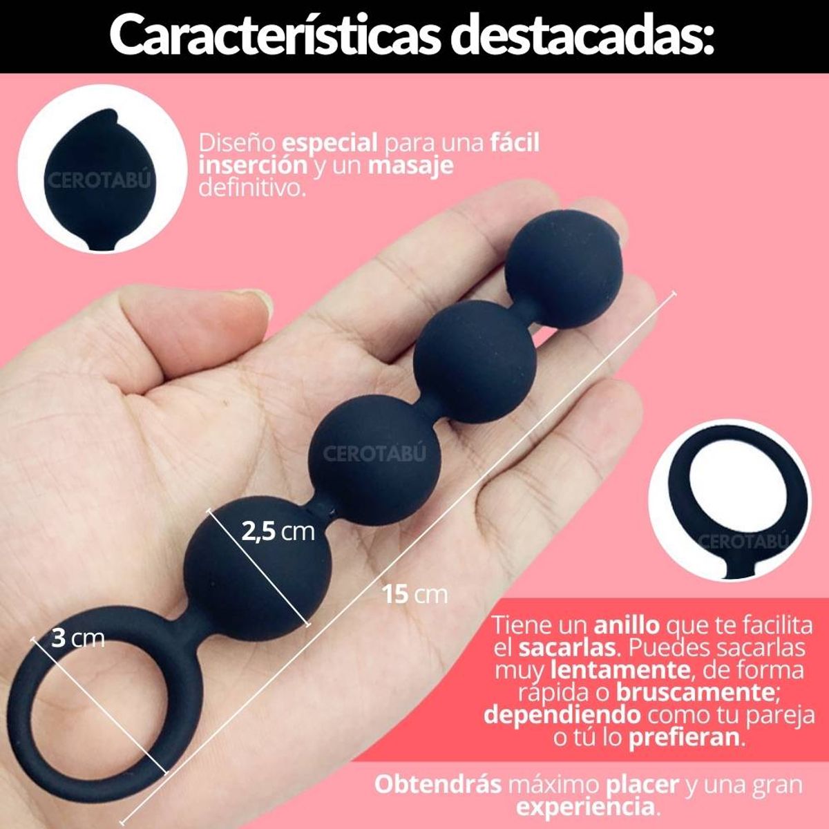 GENERICO - Bolas Chinas Anales Dilatador Anal En Silicona