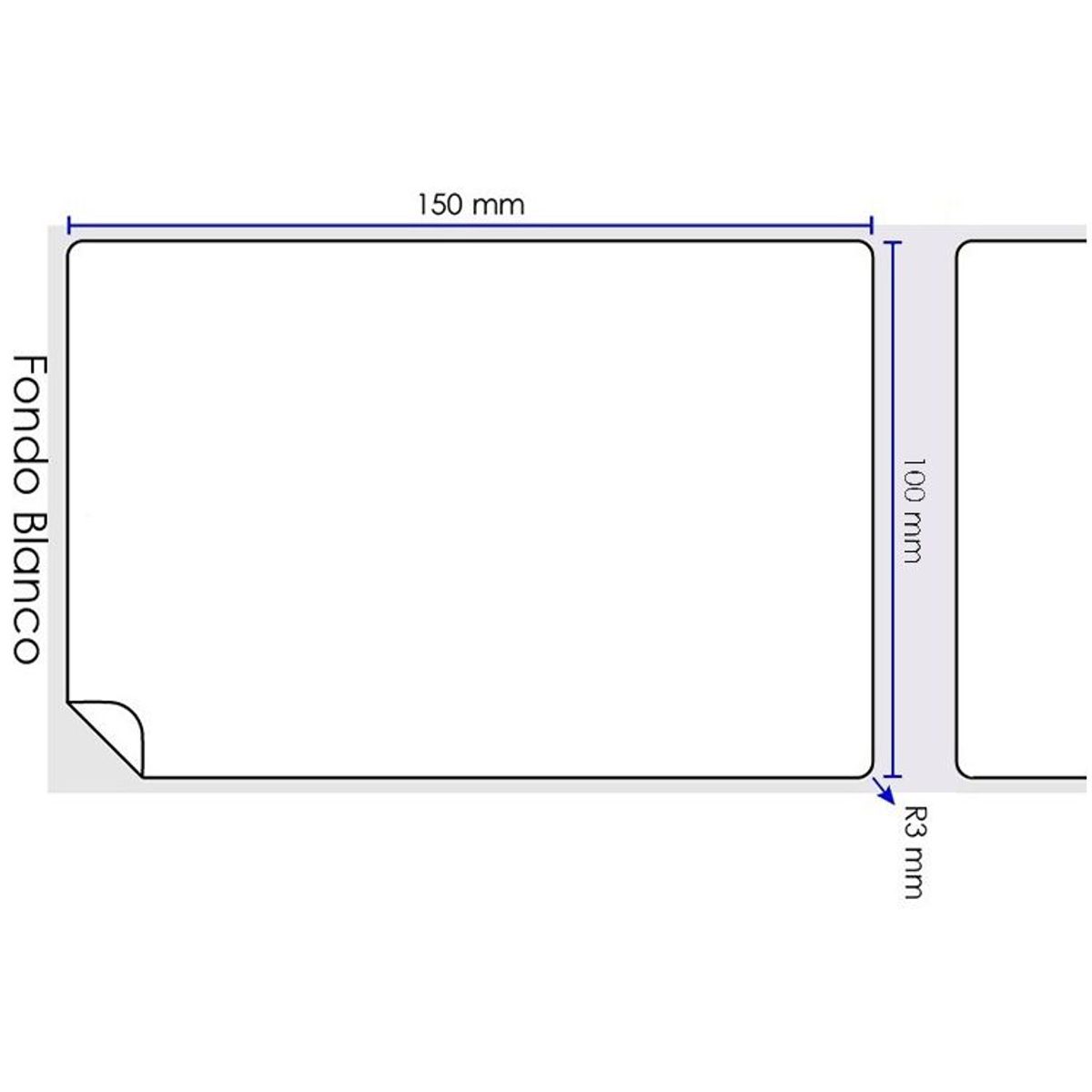 GENERICO - Rollo Etiqueta Adhesiva 100mm X 150mm Térmica Directa x500