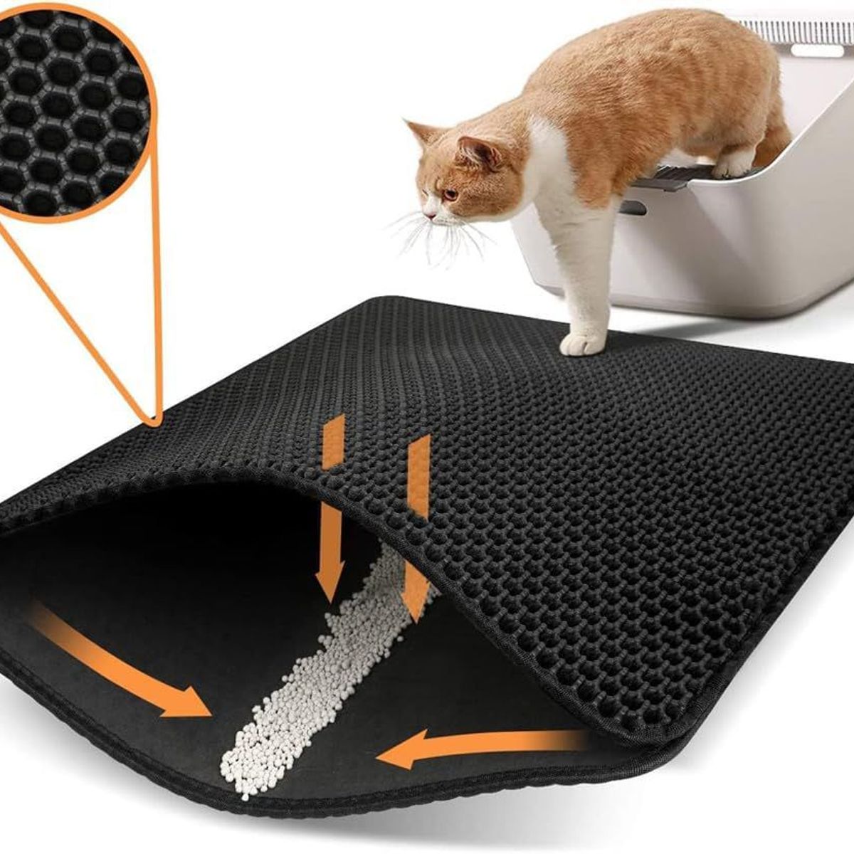 CATLIKE - Tapete Recolector Arena Grande Doble Capa Para Gatos XL