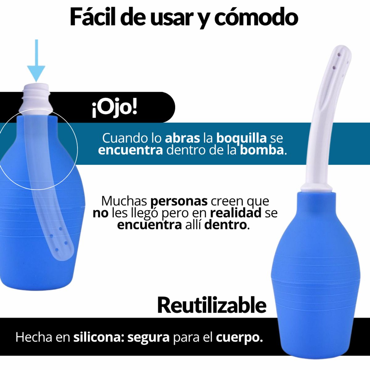 GENERICO - Ducha Anal Y Vaginal Talla XL 310 mL