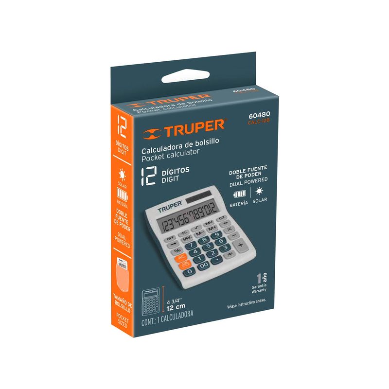 TRUPER - Calculadora De Bolsillo Truper 60480