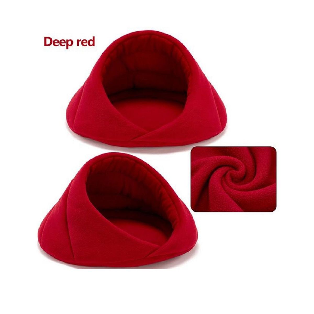 SOLEPET - CAMA CUEVA PARA MASCOTAS ROJA TALLA M
