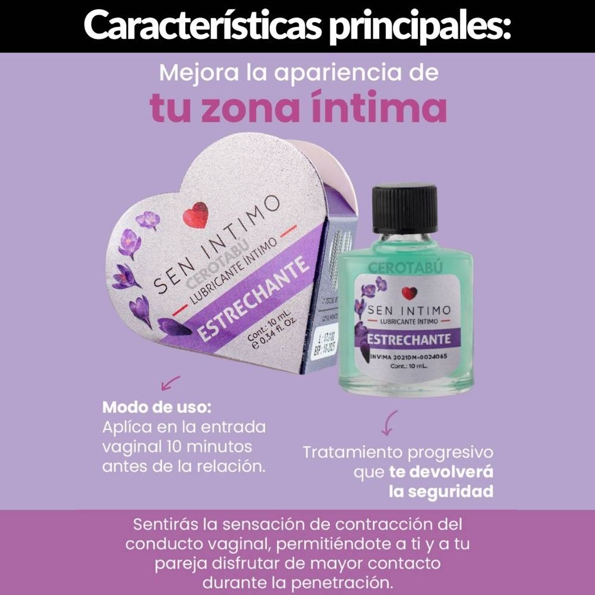 SEN INTIMO - Gel Lubricante Estrechante Vaginal Sen Intimo x10ml