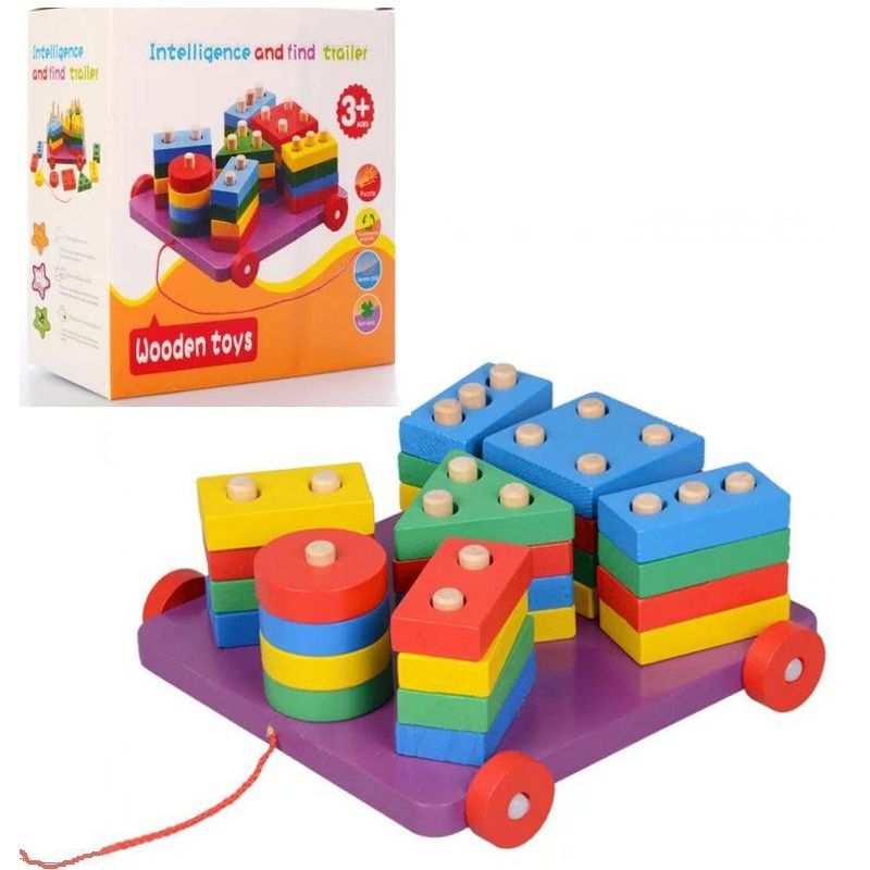 GENERICO - CARRO ENCAJAR GEOMETRICO DIDACTICO INFANTIL APILAR