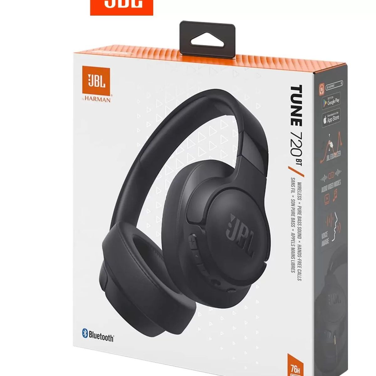 JBL - AUDÍFONOS TIPO DIADEMA JBL TUNE 720 BLUETOOTH COLOR NEGRO 76 HORAS