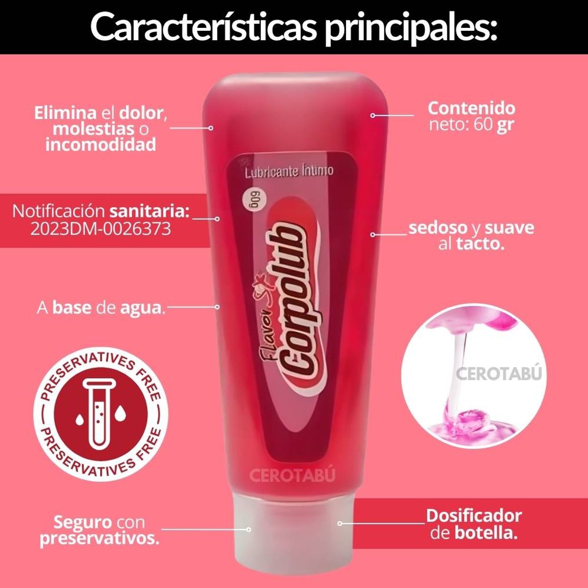 FLAVOR SEX - Lubricante Intimo Anal Corpolub 60g Anestesico