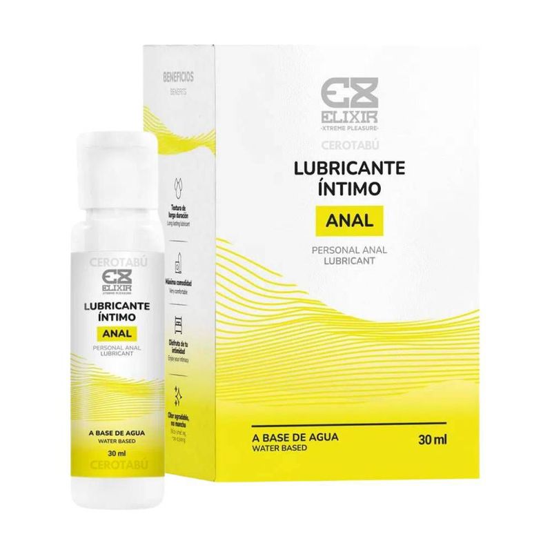 GENERICO - Lubricante Intimo Anal Sexo Sin Dolor Base Agua Elixir 30ml