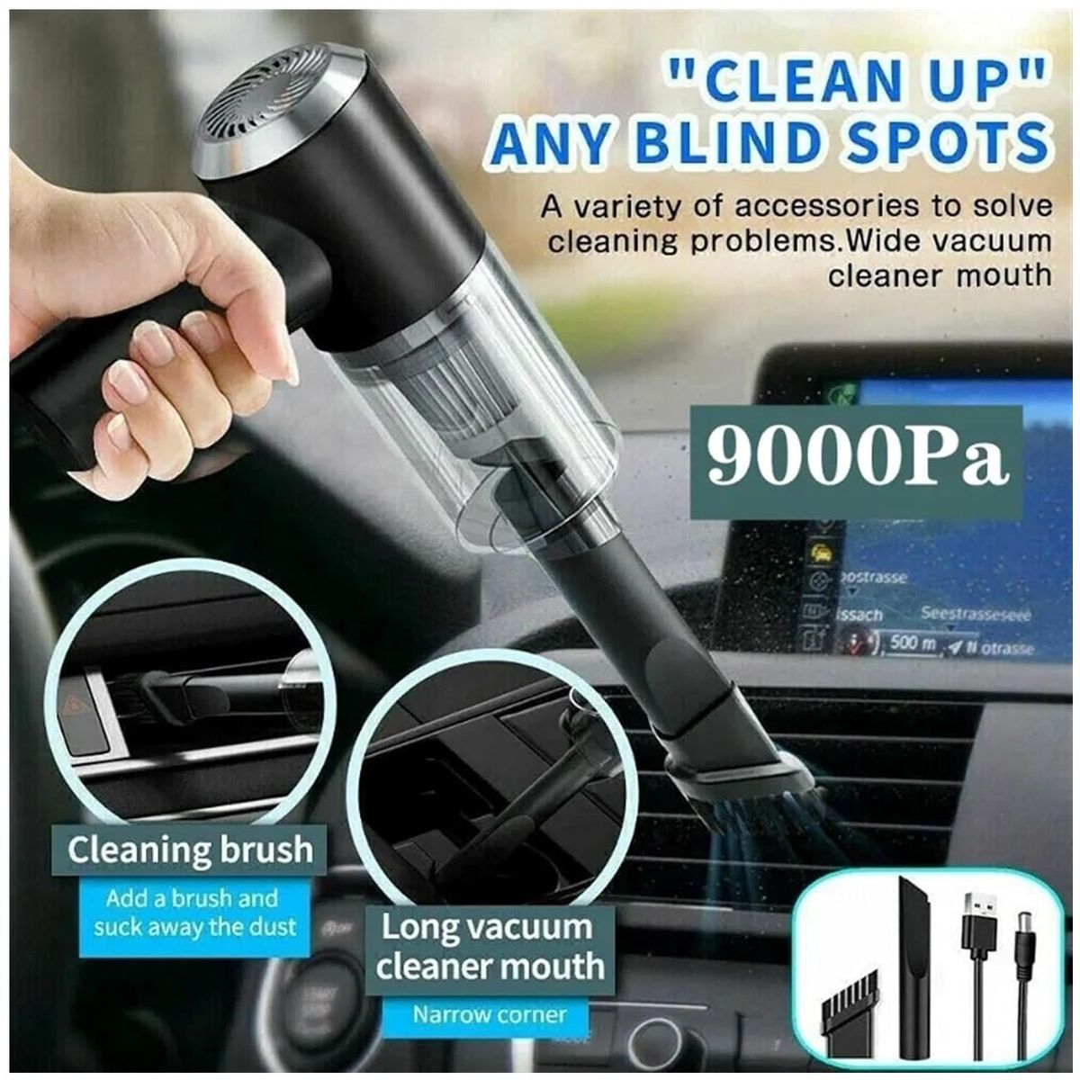 ONE PIXEL - Mini Aspiradora Inalambrica De Mano ONE PIXEL