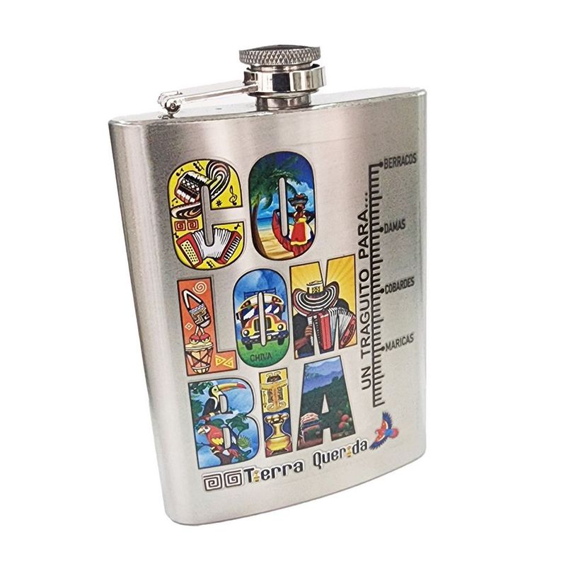 DAYOSHOP - Licorera Whiskera Cantimplora Acero Artesanía Colombia