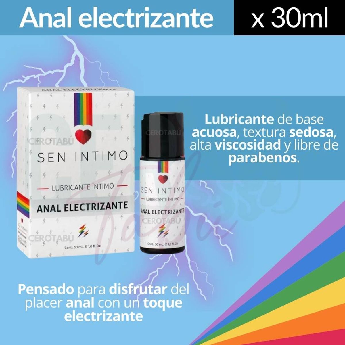 SEN INTIMO - Lubricante Intimo Electrizante Anal Sen Intimo x30 ml