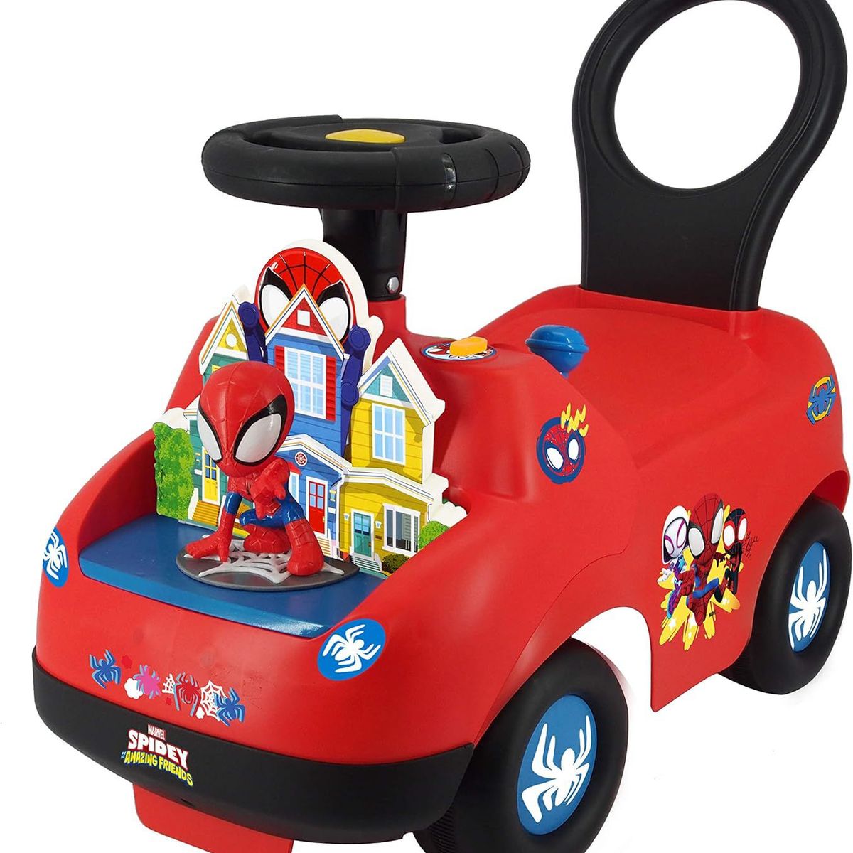 MARVEL - Vehiculo Montable Marvel Aventuras De Spidey Luces Y Sonido