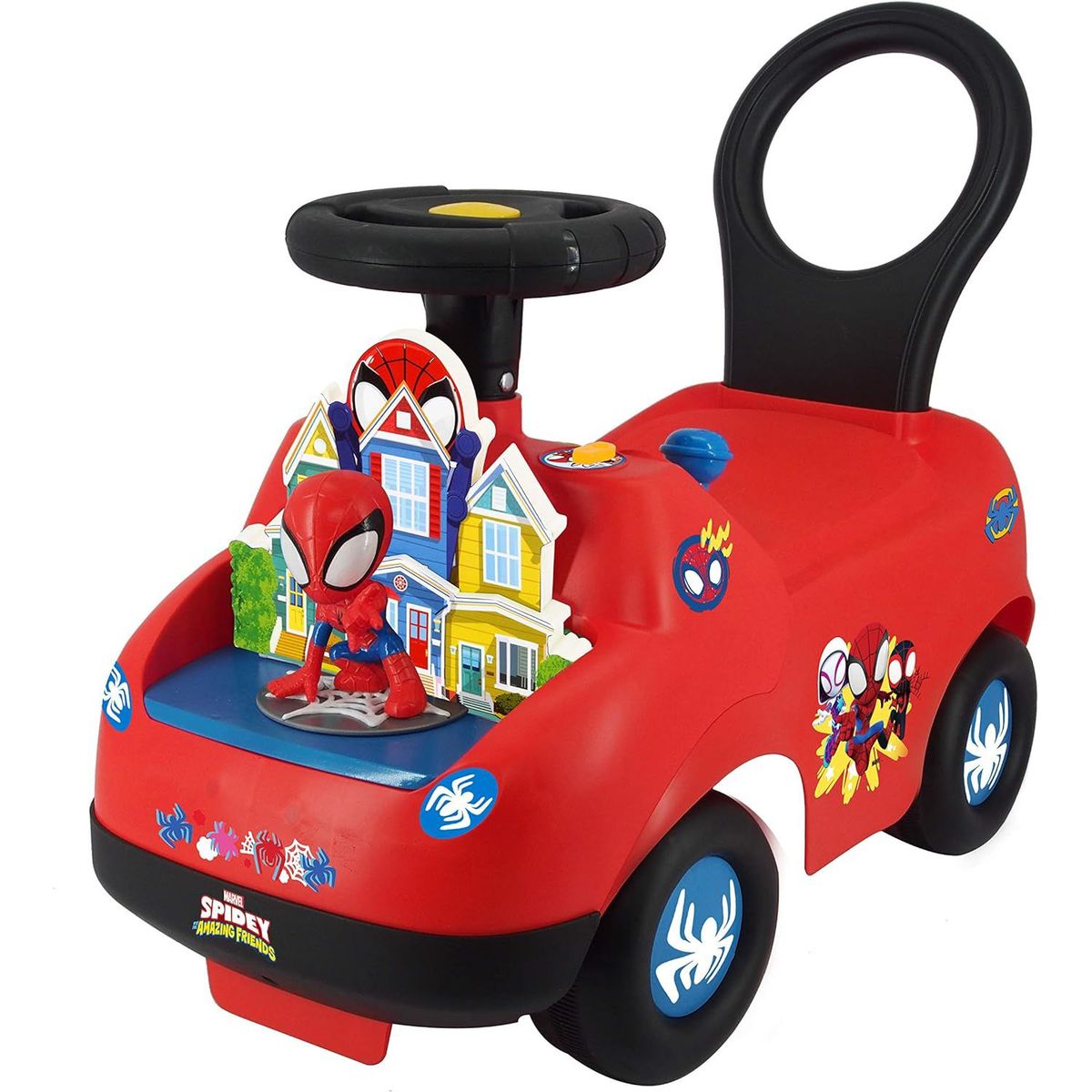 MARVEL - Vehiculo Montable Marvel Aventuras De Spidey Luces Y Sonido