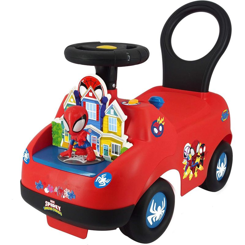 DISNEY - Vehiculo Montable Marvel Aventuras De Spidey Luces Y Sonido