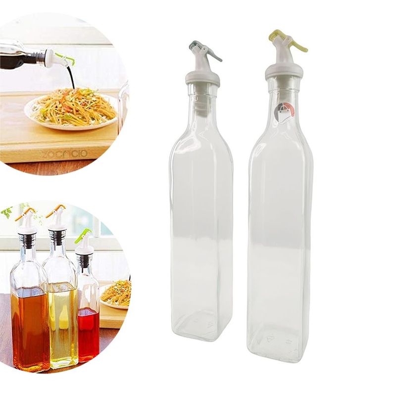 GENERICO - Kit X2 Botellas Dispensador De Aceite Con Tapa Dosificadora