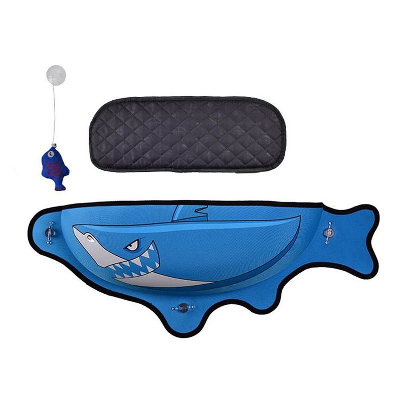 SOLEPET - CAMA DE GATO ACOLCHADA PARA VENTANA-TIBURON