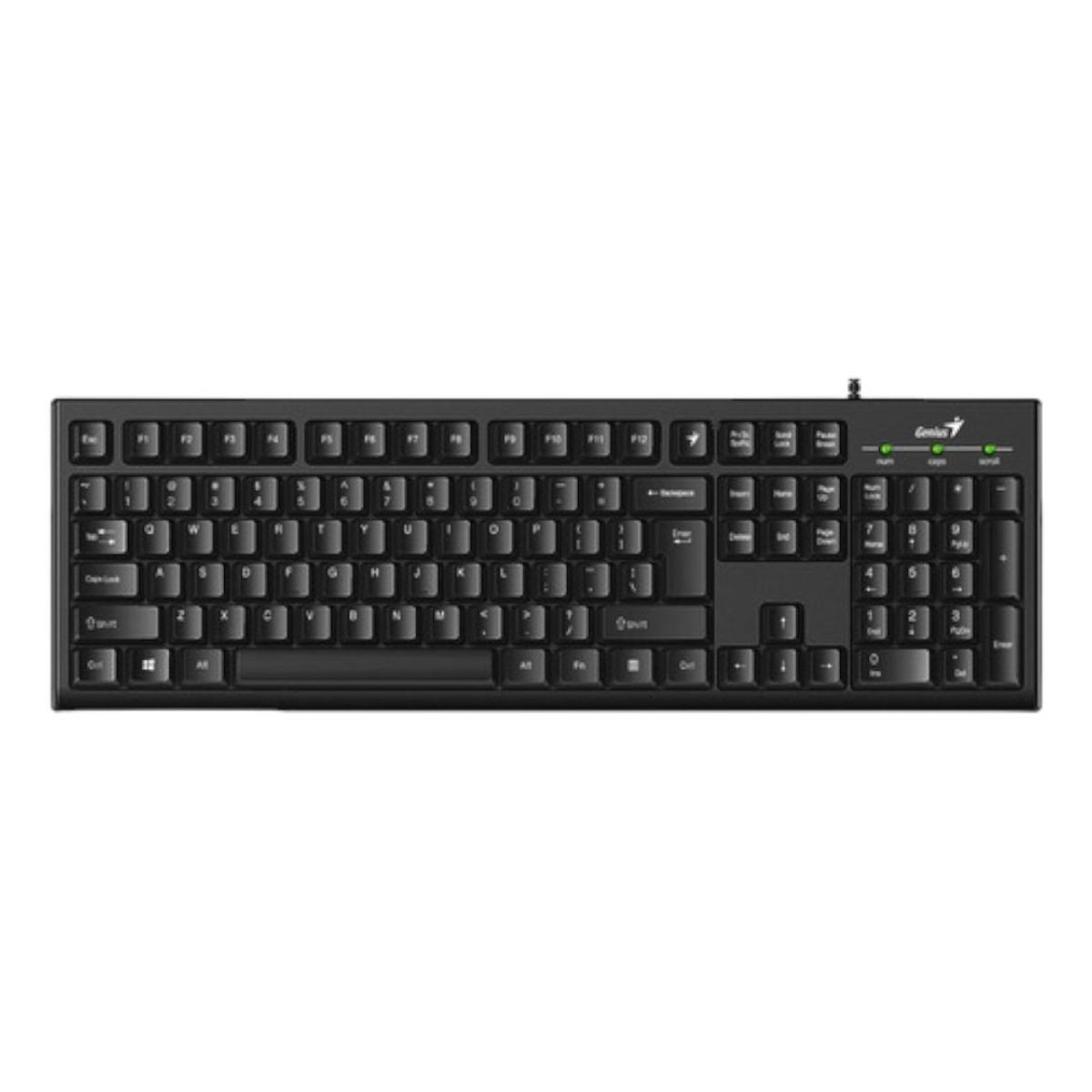 GENERICO - TECLADO ALAMBRICO ALFANUMERO PROGRAMABLE GENIUS  NEGRO  KB-100