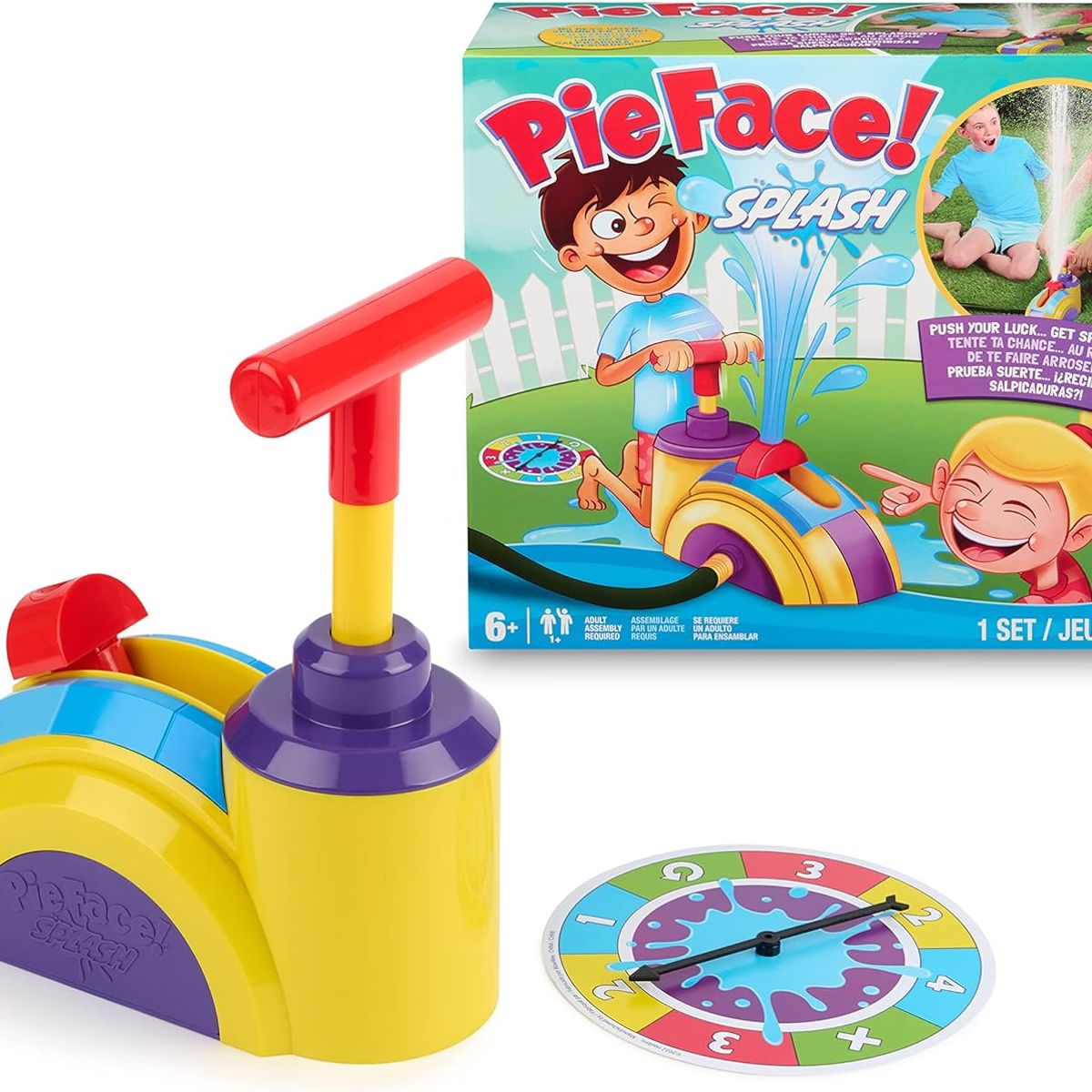 HASBRO GAMES - Hasbro Pie Face Splash - Juego de rociadores agua para niños