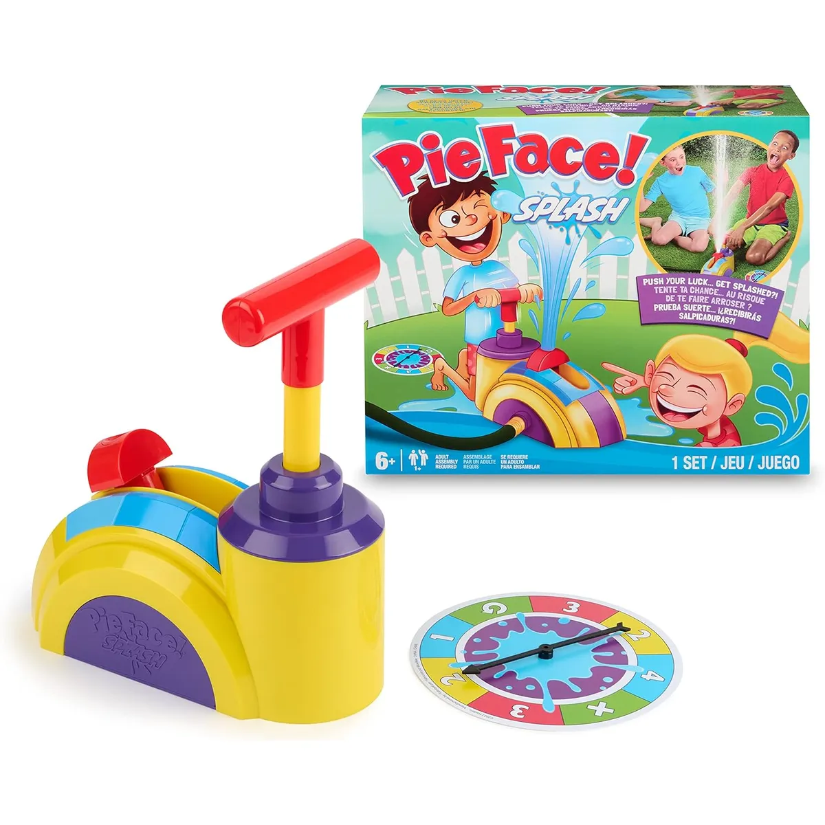 HASBRO GAMES - Hasbro Pie Face Splash - Juego de rociadores agua para niños