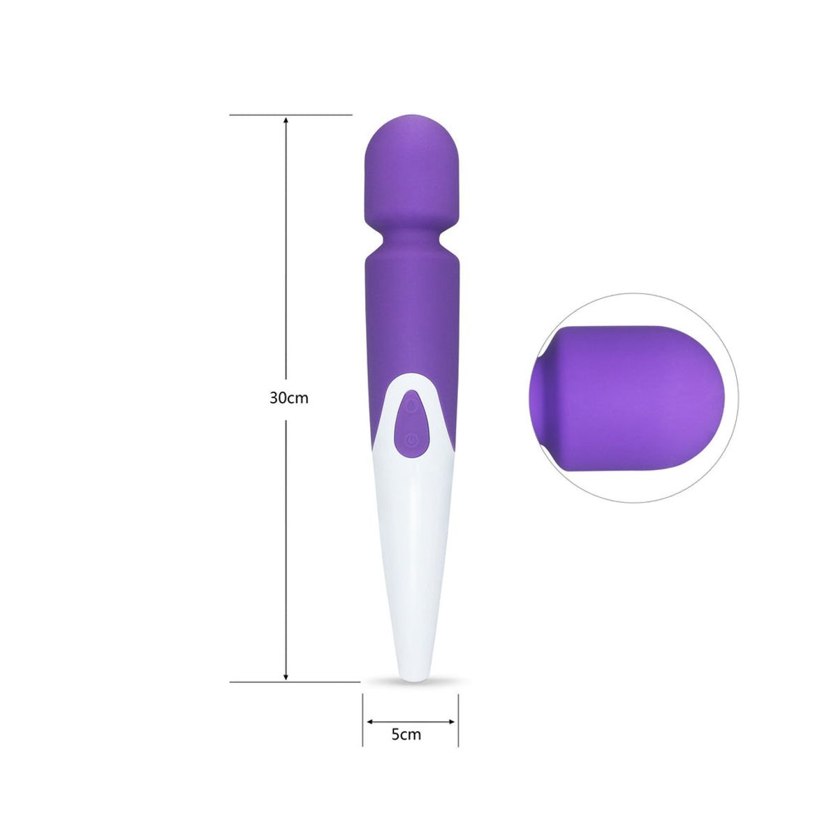 GENERICO - Vibrador Wand Theia Morado