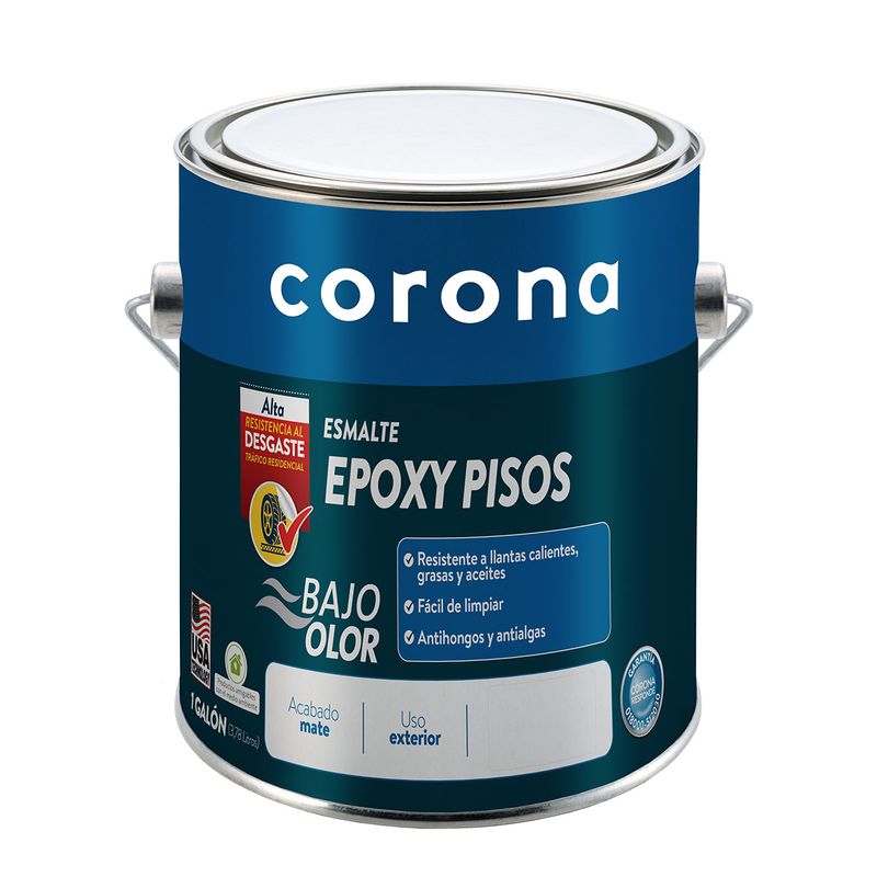 CORONA - Esmalte Epoxy Pisos Gris 1 Gl