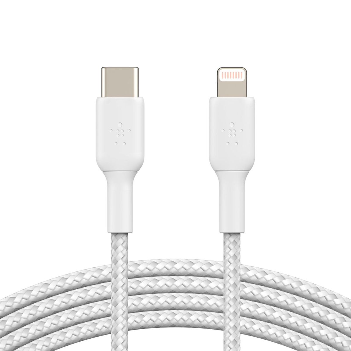 BELKIN - Belkin Cable Belkin USB-C a Lightning - 1M - Trenzado - Blanco