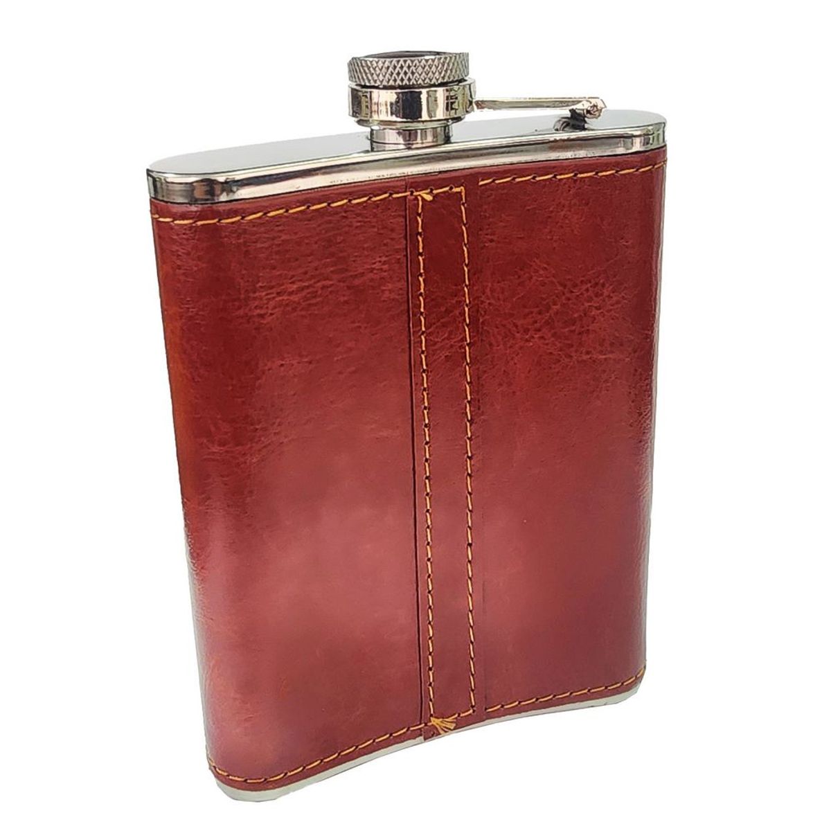 DAYOSHOP - Licorera Whiskera Cantimplora Cuero Acero Artesanía Colombia