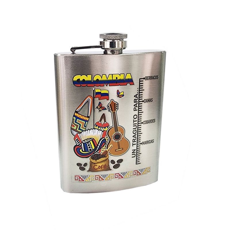 DAYOSHOP - Licorera Whiskera Cantimplora Acero Artesanía Colombia