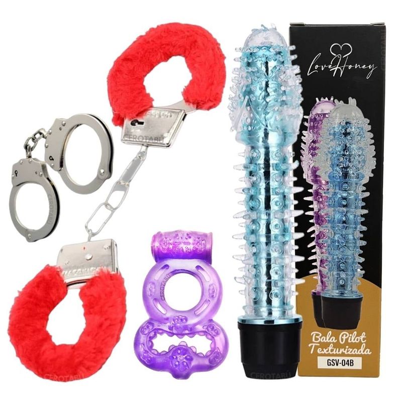 GENERICO - Kit Bala Vibradora Anillo Vibrador Esposas