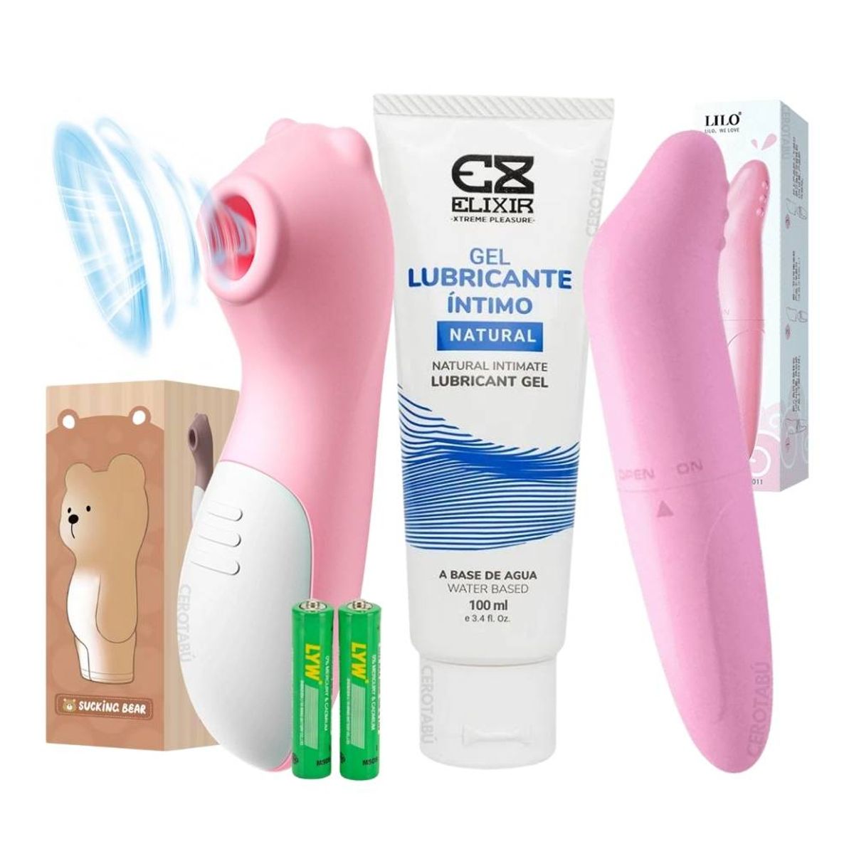 LILO - Vibrador Succionador Bala Vibradora Lubricante Grande 100ml