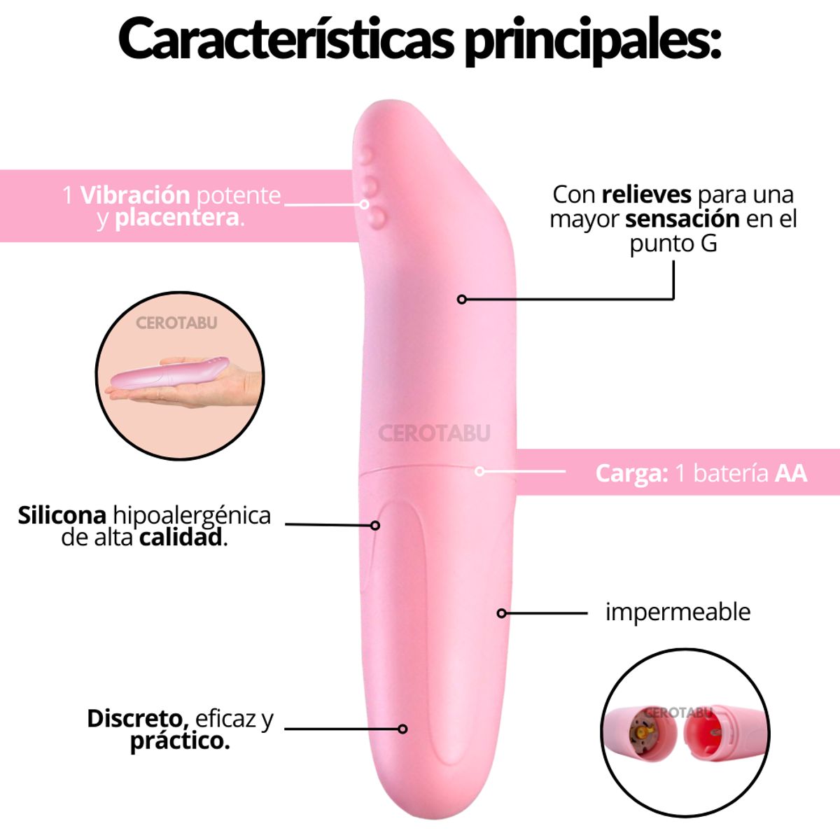 LILO - Vibrador Succionador Bala Vibradora Lubricante Grande 100ml