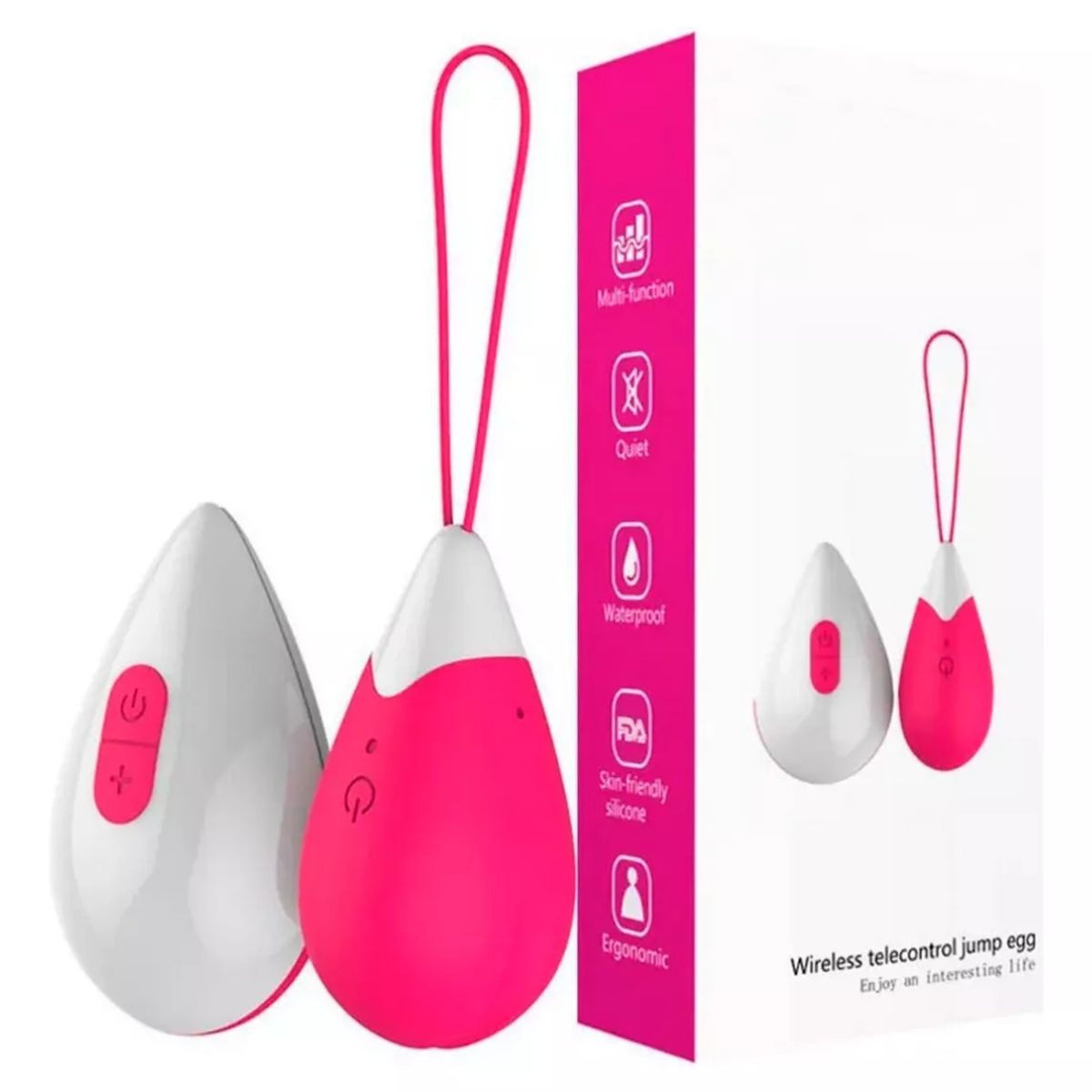 GENERICO - Huevo Vibrador Inalámbrico DOCOO Control Remoto Recargable USB