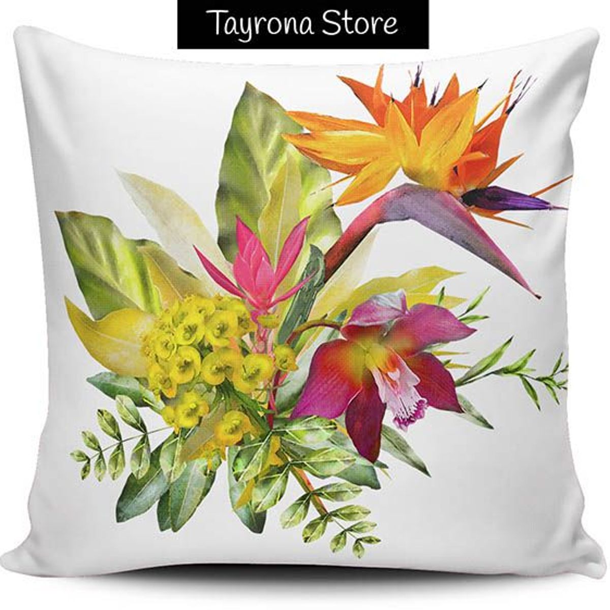 TAYRONA STORE - Funda Cojin Sin Relleno Flores Tropicales 04