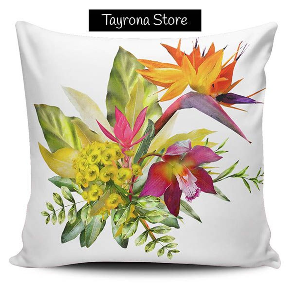 TAYRONA STORE - Funda Cojin Sin Relleno Flores Tropicales 04