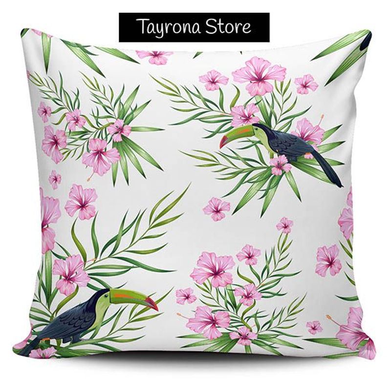 TAYRONA STORE - Funda Cojin Sin Relleno Flores Tropicales 06