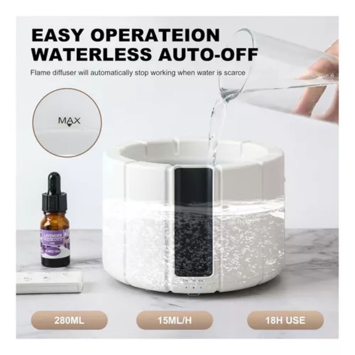 GENERICO - Difusor De Aceite Esencial Humidificador De Niebla De Aire